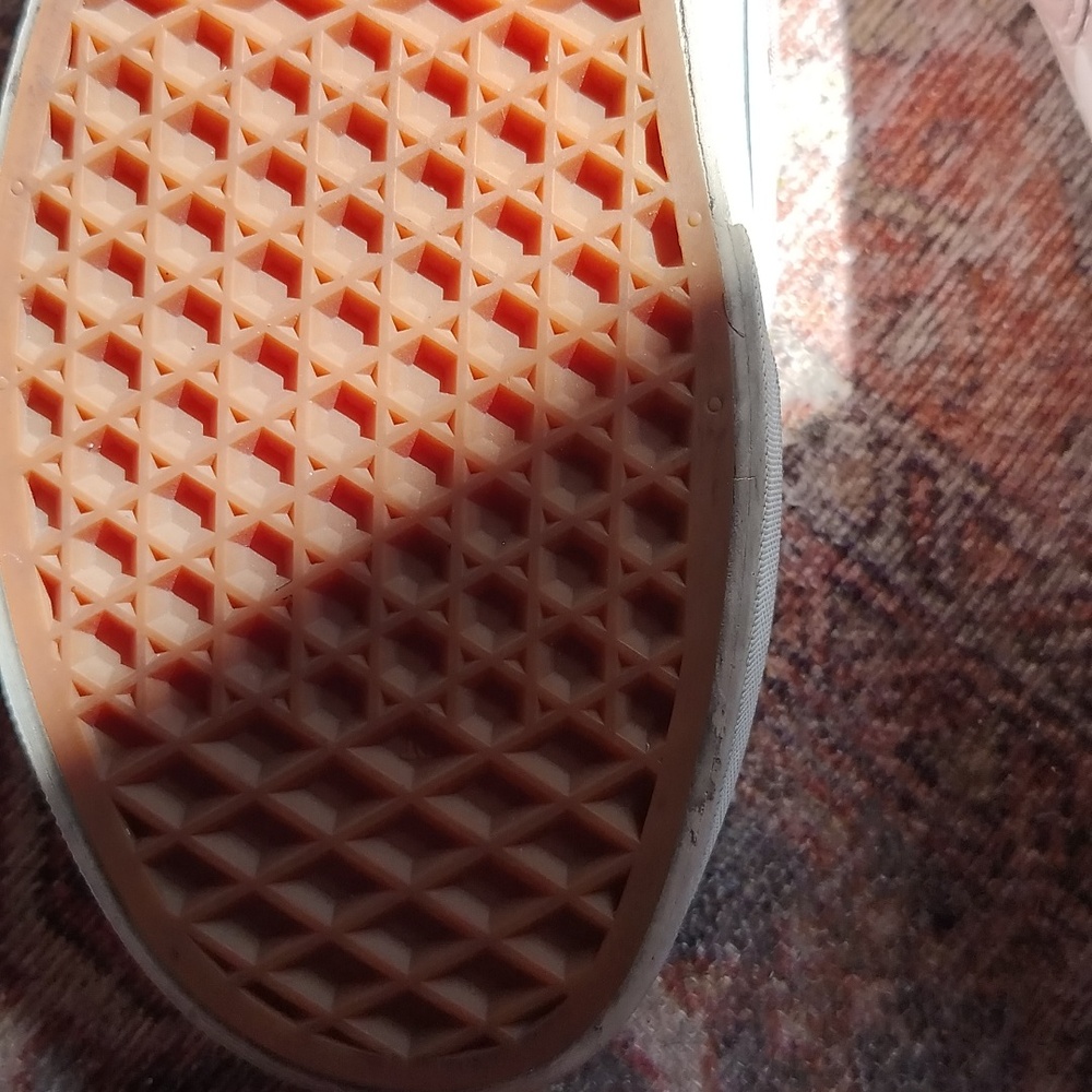 Vans Pink and White Checkerboard Slip-On Sneakers - Picture 5 of 5